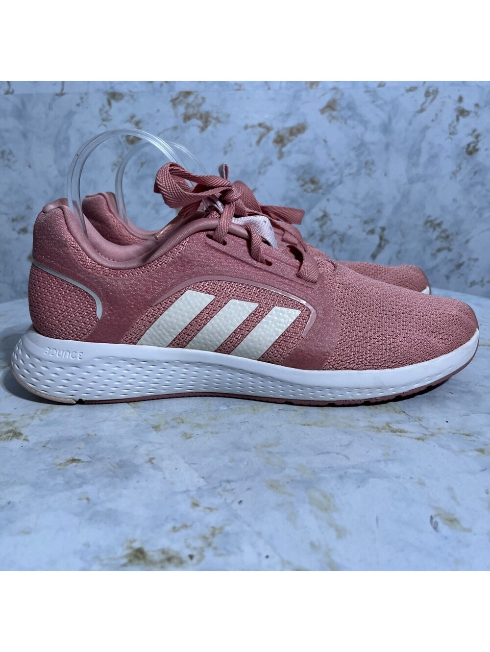 Adidas Edge Lux 5 Women's Size 9 Running Shoes Pink White Athletic Low Sneakers
